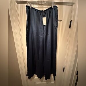 Haven Navy Satin Trousers